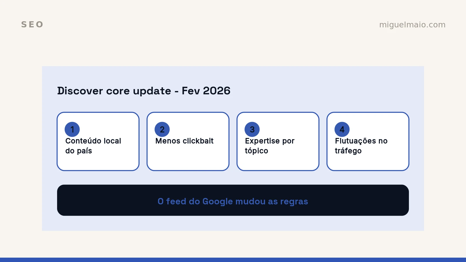 Google Discover core update de fevereiro de 2026: o que mudou e quem foi atingido
