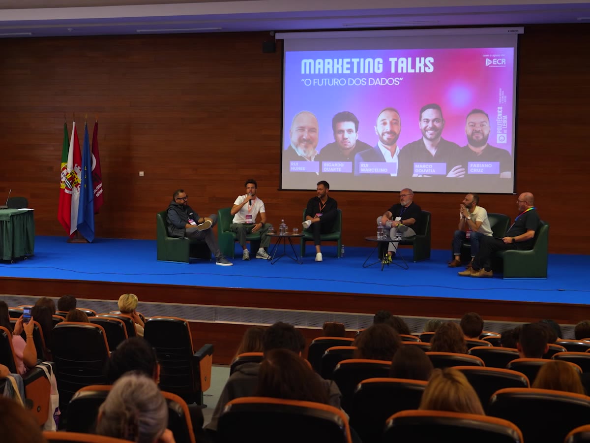 Painel Marketing Talks - O Futuro dos Dados, moderado por Miguel Maio, no RELACTION, Politécnico de Leiria, 2026